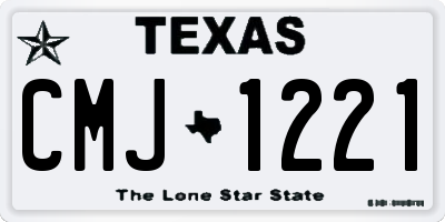 TX license plate CMJ1221