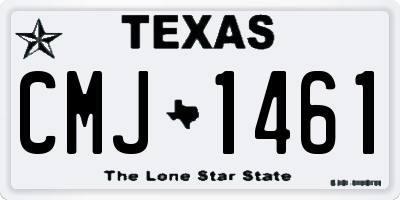 TX license plate CMJ1461