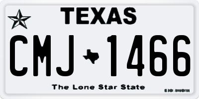 TX license plate CMJ1466