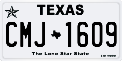 TX license plate CMJ1609