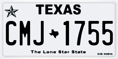 TX license plate CMJ1755