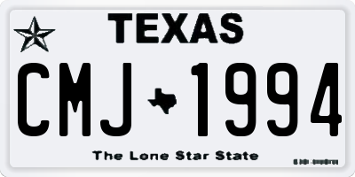 TX license plate CMJ1994
