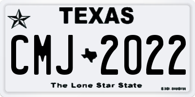 TX license plate CMJ2022