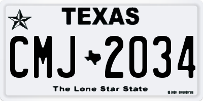 TX license plate CMJ2034