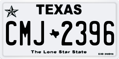 TX license plate CMJ2396