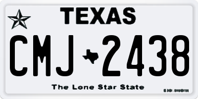 TX license plate CMJ2438