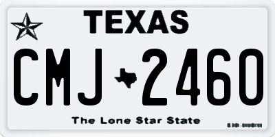 TX license plate CMJ2460