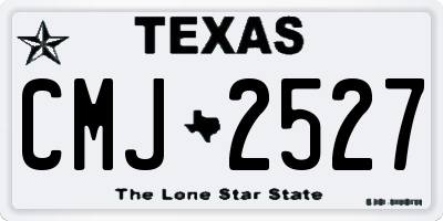 TX license plate CMJ2527