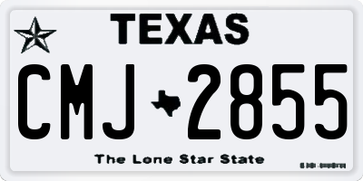 TX license plate CMJ2855