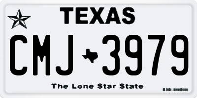 TX license plate CMJ3979