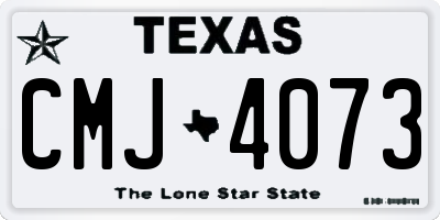 TX license plate CMJ4073