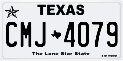 TX license plate CMJ4079
