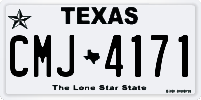 TX license plate CMJ4171
