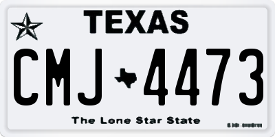 TX license plate CMJ4473