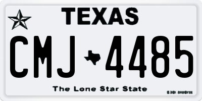 TX license plate CMJ4485