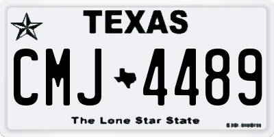TX license plate CMJ4489