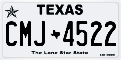 TX license plate CMJ4522