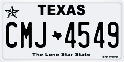 TX license plate CMJ4549