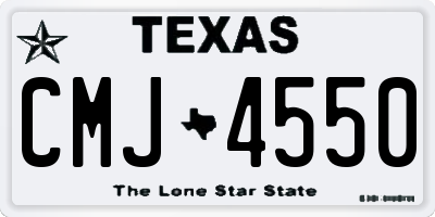 TX license plate CMJ4550