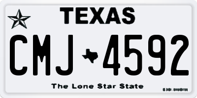 TX license plate CMJ4592