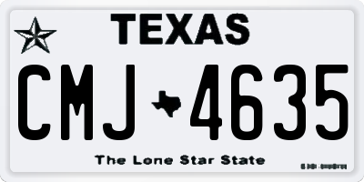 TX license plate CMJ4635
