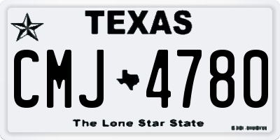 TX license plate CMJ4780