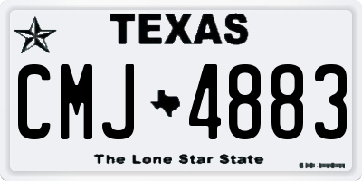 TX license plate CMJ4883