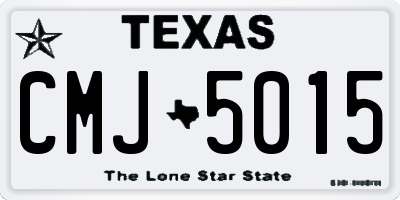 TX license plate CMJ5015