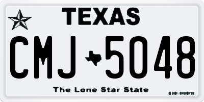 TX license plate CMJ5048