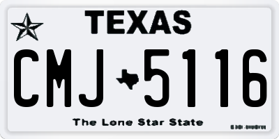 TX license plate CMJ5116