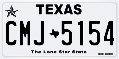 TX license plate CMJ5154