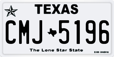 TX license plate CMJ5196