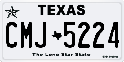 TX license plate CMJ5224