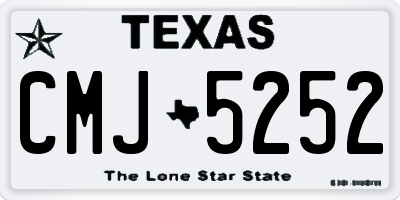 TX license plate CMJ5252