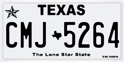 TX license plate CMJ5264