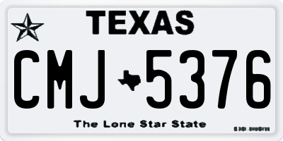 TX license plate CMJ5376