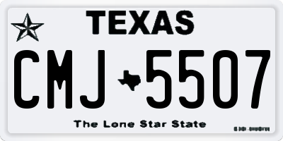 TX license plate CMJ5507