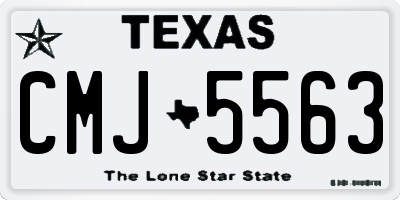 TX license plate CMJ5563