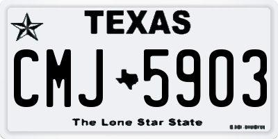 TX license plate CMJ5903