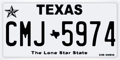 TX license plate CMJ5974