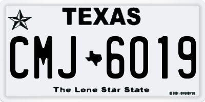 TX license plate CMJ6019