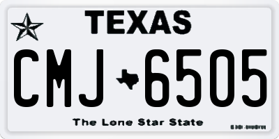 TX license plate CMJ6505