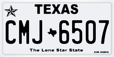 TX license plate CMJ6507