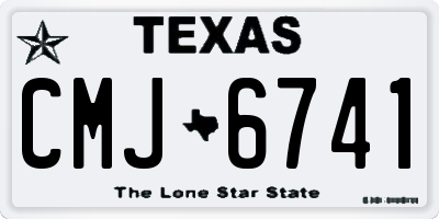 TX license plate CMJ6741