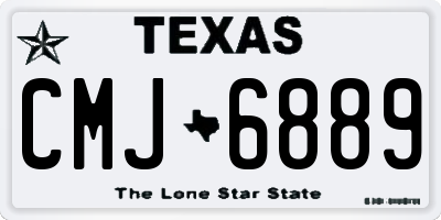 TX license plate CMJ6889