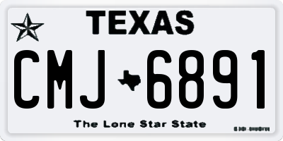 TX license plate CMJ6891