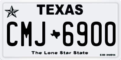 TX license plate CMJ6900