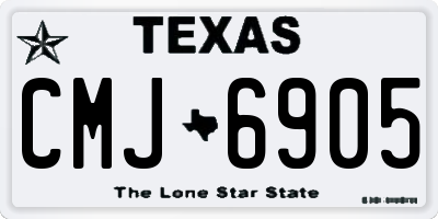 TX license plate CMJ6905