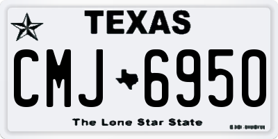 TX license plate CMJ6950