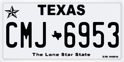 TX license plate CMJ6953
